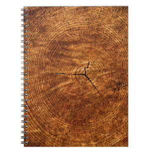 Jaarlijkse rondhout textuur notitieboek