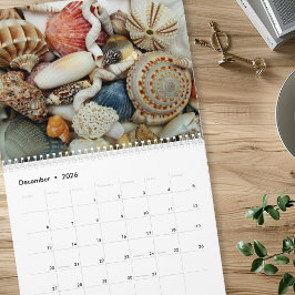 Jaarlijkse schelp fotografie kalender