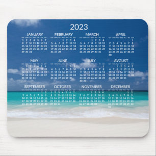 Jaarlijkse strandkalender 2023 muismat foto toevoe