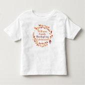 Jaarlijkse Thanksgiving met aangepaste Herfst Kinder Shirts (Voorkant)