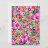 Jaarlijkse tropische bloemen kaart (Achterkant)