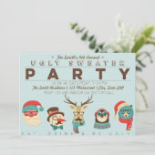 Jaarlijkse Ugly Sweater Party Kaart (Staand voorkant)
