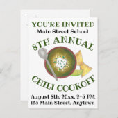 Jaarlijkse uitnodiging tot evenement voor Chili Co (Voorkant / Achterkant)