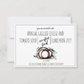 Jaarlijkse uitnodiging van het bedrijf Comfor Food (Voorkant)