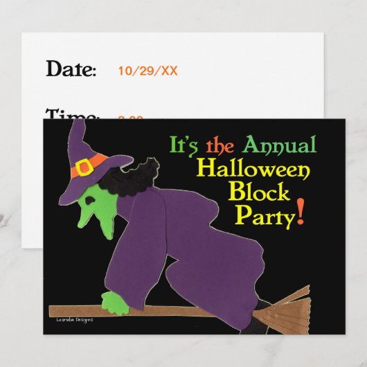 Jaarlijkse uitnodiging voor blokkering van haallow (Voorkant / Achterkant)