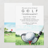 Jaarlijkse uitnodiging voor golftoernooi (Voorkant / Achterkant)