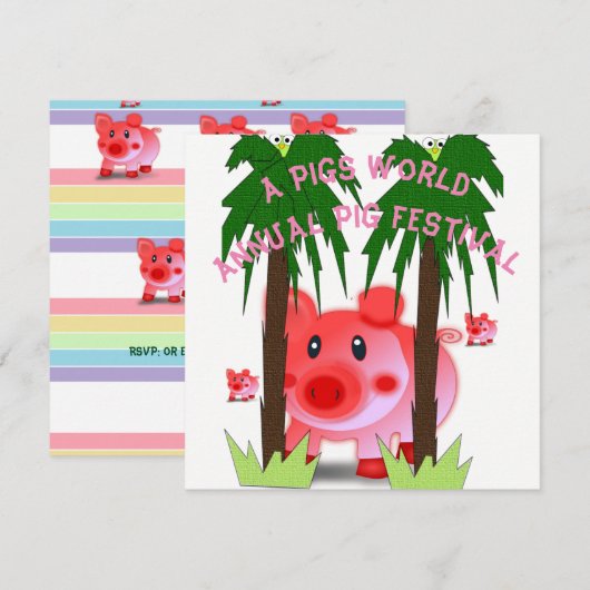 jaarlijkse uitnodiging voor het festival (Voorkant / Achterkant)