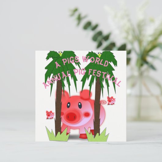 jaarlijkse uitnodiging voor het festival (Staand voorkant)