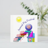 jaarlijkse uitnodiging voor het festival (Staand voorkant)