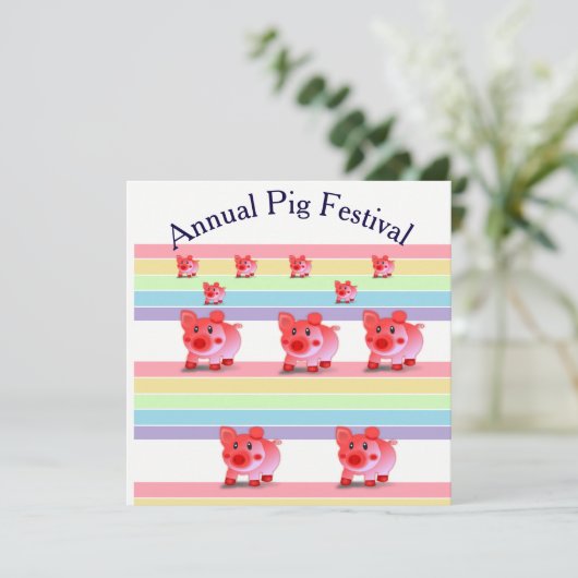 jaarlijkse uitnodiging voor het festival (Staand voorkant)