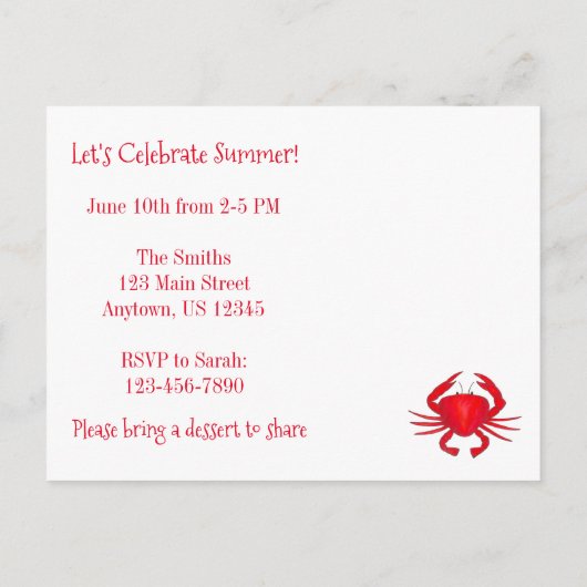 Jaarlijkse uitnodiging voor uitvinding van Rode Ma (Achterkant)