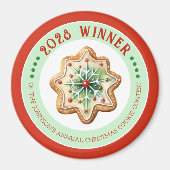 Jaarlijkse Vakantie Cookie Wedstrijd Winnaar Prijs Magneet (Voorkant)
