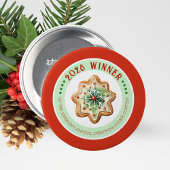 Jaarlijkse Vakantie Cookie Wedstrijd Winnaar Prijs Ronde Button 5,7 Cm