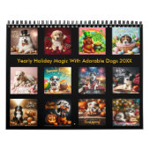 Jaarlijkse vakantie magie met Schattige honden 20X Kalender (Hoes)