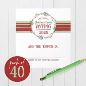 Jaarlijkse Vakantie Wedstrijd Stemmen Notitieblok