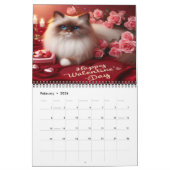 Jaarlijkse vieringen Schattige vakantiecatten 20XX Kalender (Feb 2026)