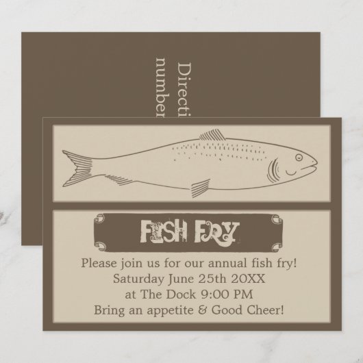 Jaarlijkse visuitnodiging kaart (Voorkant / Achterkant)