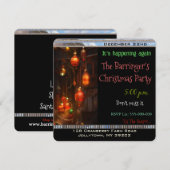 Jaarlijkse warmte gloeit kerstfeest kaart (Voorkant / Achterkant)