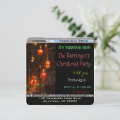 Jaarlijkse warmte gloeit kerstfeest kaart (Staand voorkant)