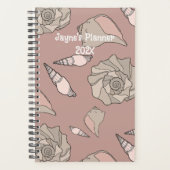 Jaarlijkse Whelk Shells Aangepaste Planner (Voorkant)