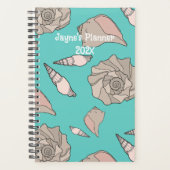 Jaarlijkse Whelk Shells geïllustreerde aangepaste Planner (Voorkant)