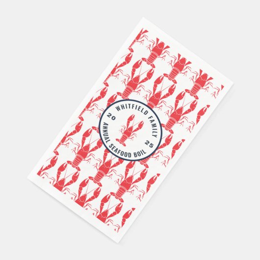 Jaarlijkse Zeevruchten Kook Zomer Kreeft Aangepast Servet (Hoek)