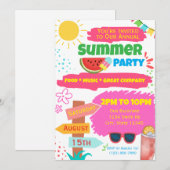 Jaarlijkse Zomerfeest Uitnodiging (Voorkant / Achterkant)