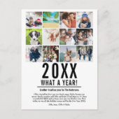 Jaaroverzicht 12 Foto Collage Modern Kerstfeest Feestdagenkaart (Voorkant)