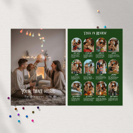Jaaroverzicht 12 Foto Familie Feestdagenkaart