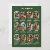 Jaaroverzicht 12 Foto Familie Feestdagenkaart (Achterkant)