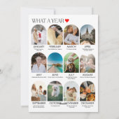 Jaaroverzicht Boog Familie Fotocollage Feestdagenkaart (Achterkant)