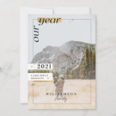 Jaaroverzicht Familie Foto's Jaar Vol Met Geheugen Feestdagenkaart (Voorkant)