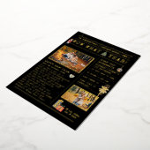 Jaaroverzicht | Familie Kerstfolder Folie Feestdagenkaart (Gedraaid)