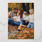 Jaaroverzicht | Familie Kerstfolder Folie Feestdagenkaart (Achterkant)