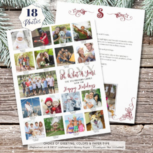 Jaaroverzicht Fotocollage Kerstbrief Flyer