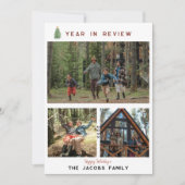 Jaaroverzicht Fotocollage Platte Kerstkaart (Voorkant)