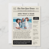 Jaaroverzicht Gelukkig Nieuwjaar Krant Feestdagenkaart (Voorkant)