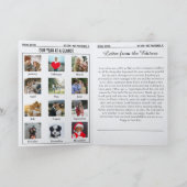 Jaaroverzicht Kerst Krant Multi Foto Feestdagen Kaart (Binnen)
