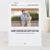 Jaaroverzicht Kerstkrant Groot formaat Kaart (Achterkant)