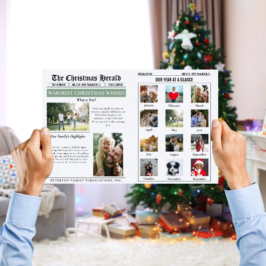 Jaaroverzicht Kerstkrant Groot formaat Kaart