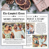 Jaaroverzicht Krant Unieke Kerst 3 Foto Feestdagenkaart