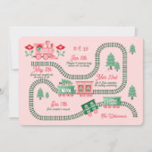 Jaaroverzicht met hoogtepunten: Oude trein- en spo Feestdagenkaart (Voorkant)