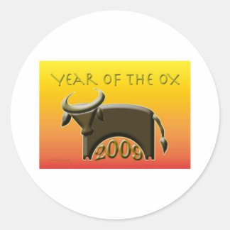 JaarOx2009 Ronde Sticker