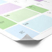 Jaarplanner 2026 Printbaar | Pastelkleurige Muurka Poster (Hoek)