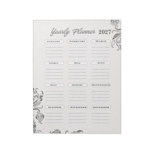 Jaarplanner Kalender Notitieblok (Linkerzijde)