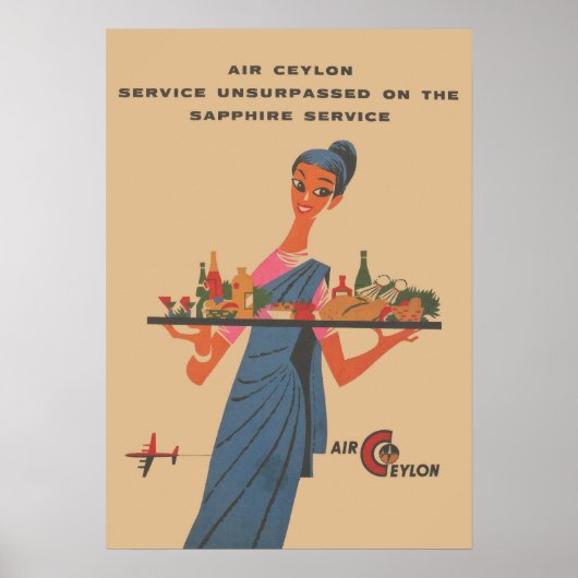 jaarposter van Air Ceylon Poster (Voorkant)
