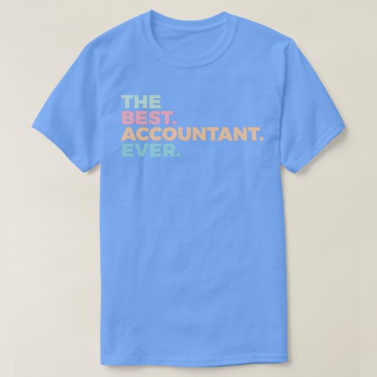 Jaarrekeningen van de beste accountant t-shirt (Design voorkant)