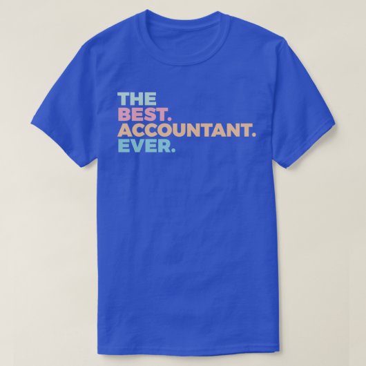 Jaarrekeningen van de beste accountant t-shirt (Design voorkant)