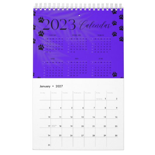 Jaarrooster 2023 kalender (Jan 2027)