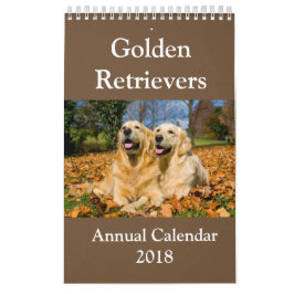 Jaarrooster Golden Retriever 2018 Kalender